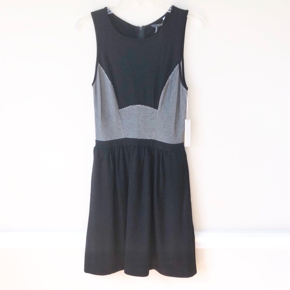 Tart Collections Ponte Knit Menswear Inspired Sleeveless Black Dress Small NWT - Picture 3 of 13